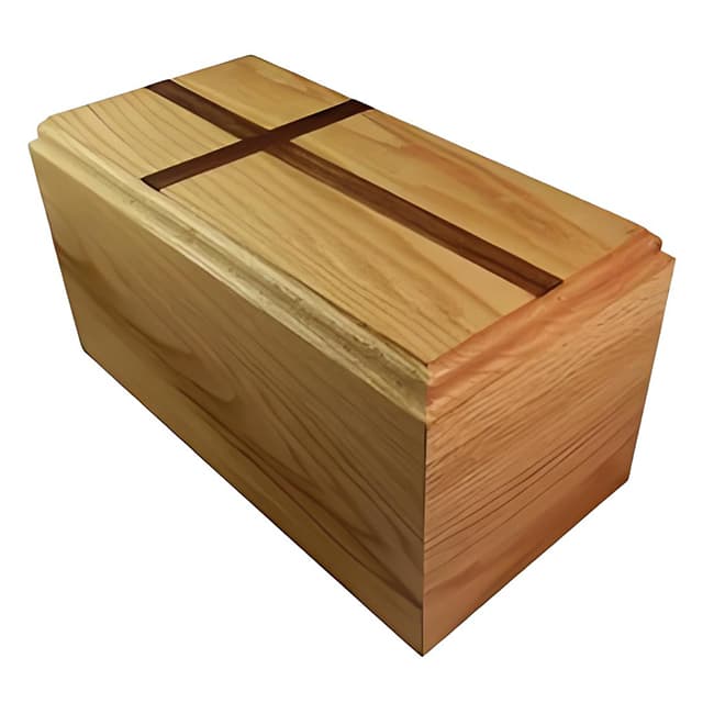 cross with wooden urn cremation06