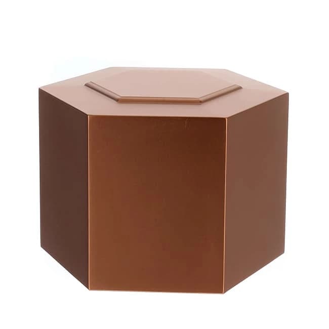Unique Geometric Copper Laced Funeral Urn for Baby and Pet Ashes F377