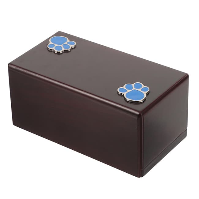 Pet Urns for Ashes with Silver Color Paw Metal Pads F356