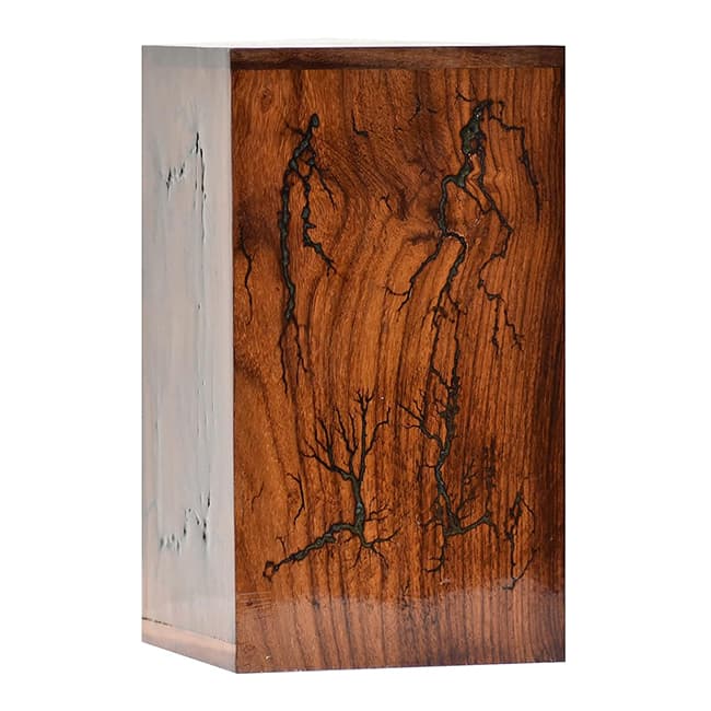Different Lightning Pattern Wooden Cremation Urns for Adults F355