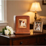bald eagle patriotic theme mahogany pet memorial urn (2)