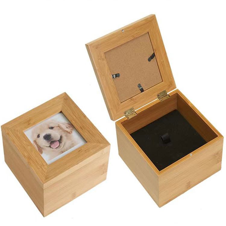 Bamboo Photo Frame Pet Cremation Urn F452