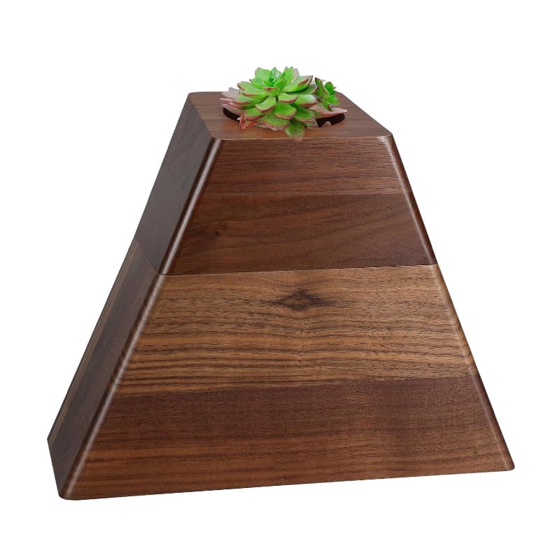 Handmade Black Walnut Plant Pet Urn F446
