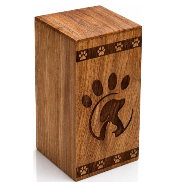 Wooden Urn Ash Box for Pet Animal F451