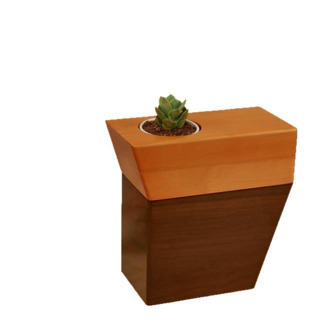 Geometric Wooden Pet Cremation Casket F460
