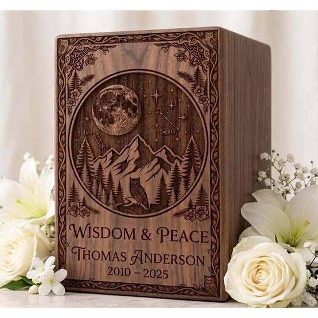 Personalized Handcrafted Rosewood Urn F464