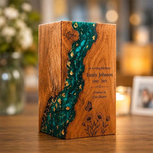 Personalized Pet American-Style Wooden Cremation Urn F465